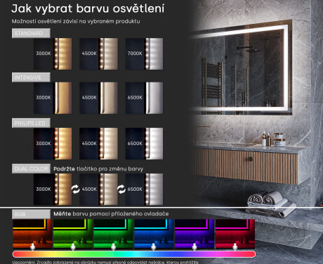 Kulaté zrcadlo s LED osvětlením L76 #7