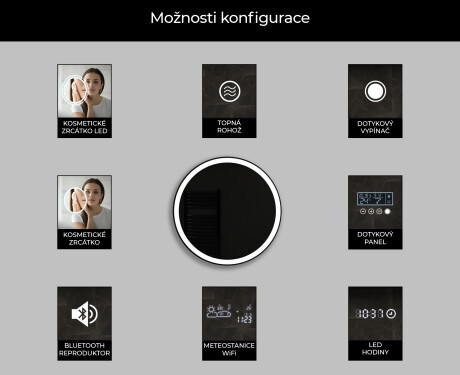 Kulaté zrcadlo s LED osvětlením L76 #8