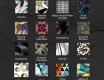 Kulaté Dekorativní zrcadlo s LED osvětlením do jídelny - Geometric Patterns #9