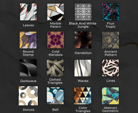 Kulaté Dekorativní zrcadlo s LED osvětlením do jídelny - Geometric Patterns #9