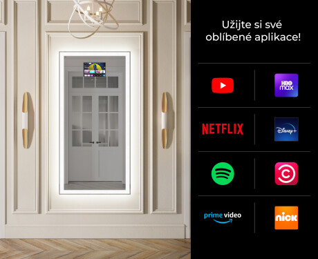 Vertikální koupelnové zrcadlo s LED podsvícením L01 #2