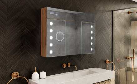 Zrcadlová skříňka LED - L06 EMILY 100 x 72cm