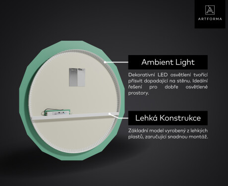 Kulaté zrcadlo s LED osvětlením L193 #4